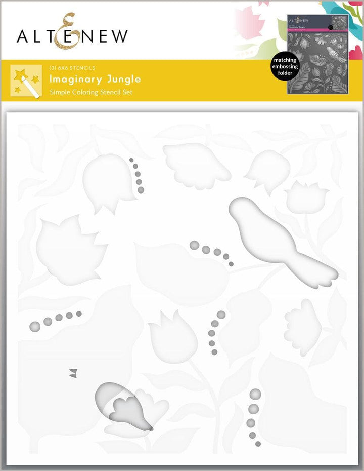 Altenew Stencil & Embossing Folder Bundle Imaginary Jungle Complete Bundle