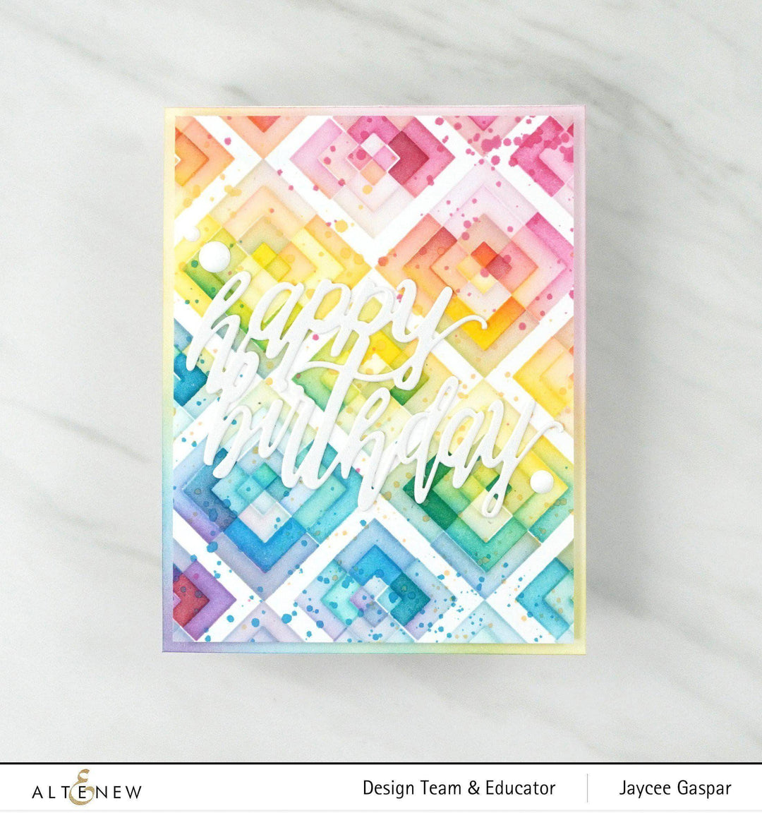 Altenew Stencil & Embossing Folder Bundle Shattered Cubes Complete Bundle