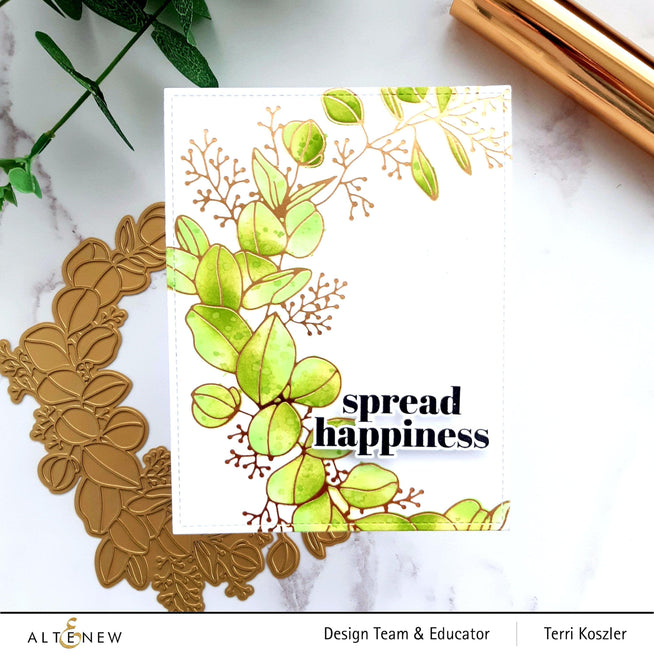 EXP Factors Stencil Eucalyptus Wreath Simple Coloring Stencil