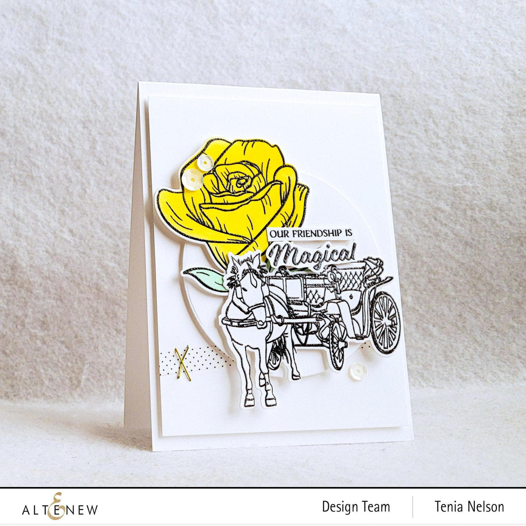 Photocentric Stencil Fairy Tale Rose Simple Coloring Stencil