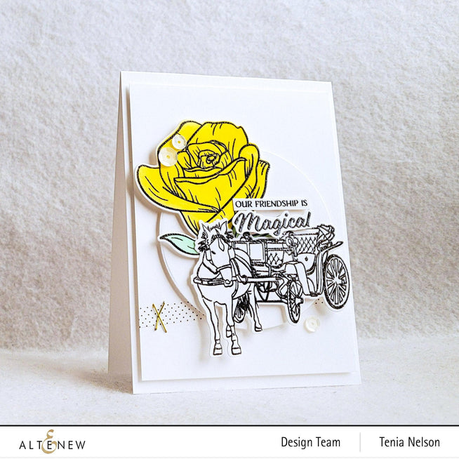 Photocentric Stencil Fairy Tale Rose Simple Coloring Stencil