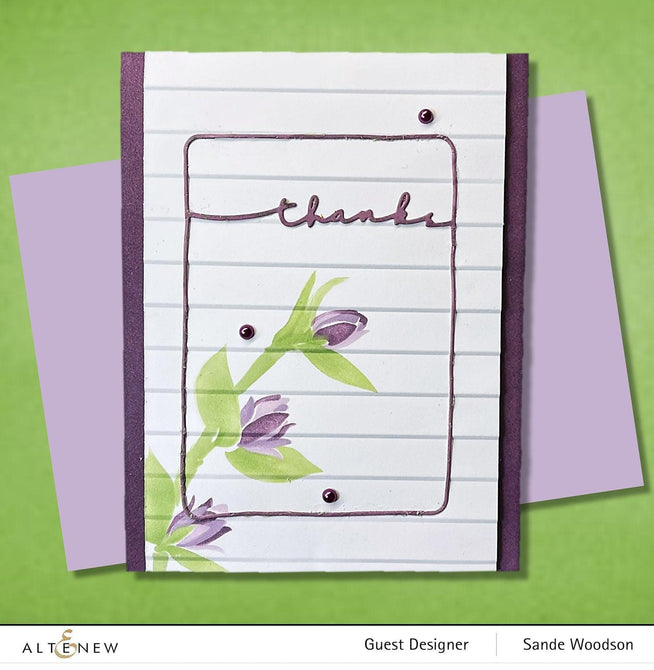 EXP Factors Stencil Floral Sprig Simple Coloring Stencil Set (2 in 1)