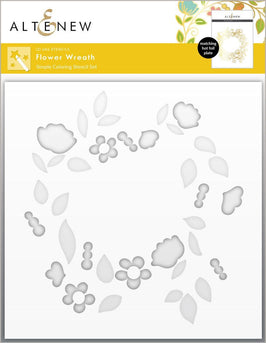 EXP Factors Stencil Flower Wreath Simple Coloring Stencil Set (2 in 1)