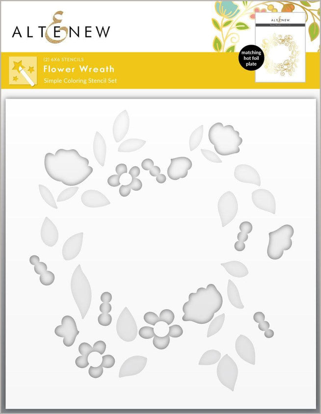 EXP Factors Stencil Flower Wreath Simple Coloring Stencil Set (2 in 1)