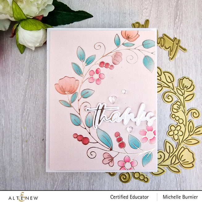 EXP Factors Stencil Flower Wreath Simple Coloring Stencil Set (2 in 1)
