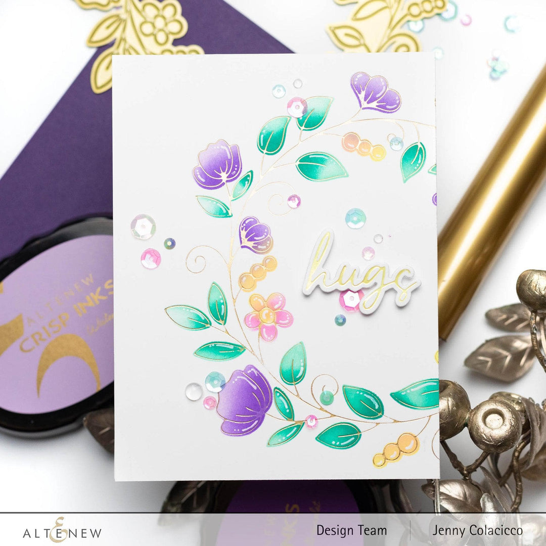 EXP Factors Stencil Flower Wreath Simple Coloring Stencil Set (2 in 1)