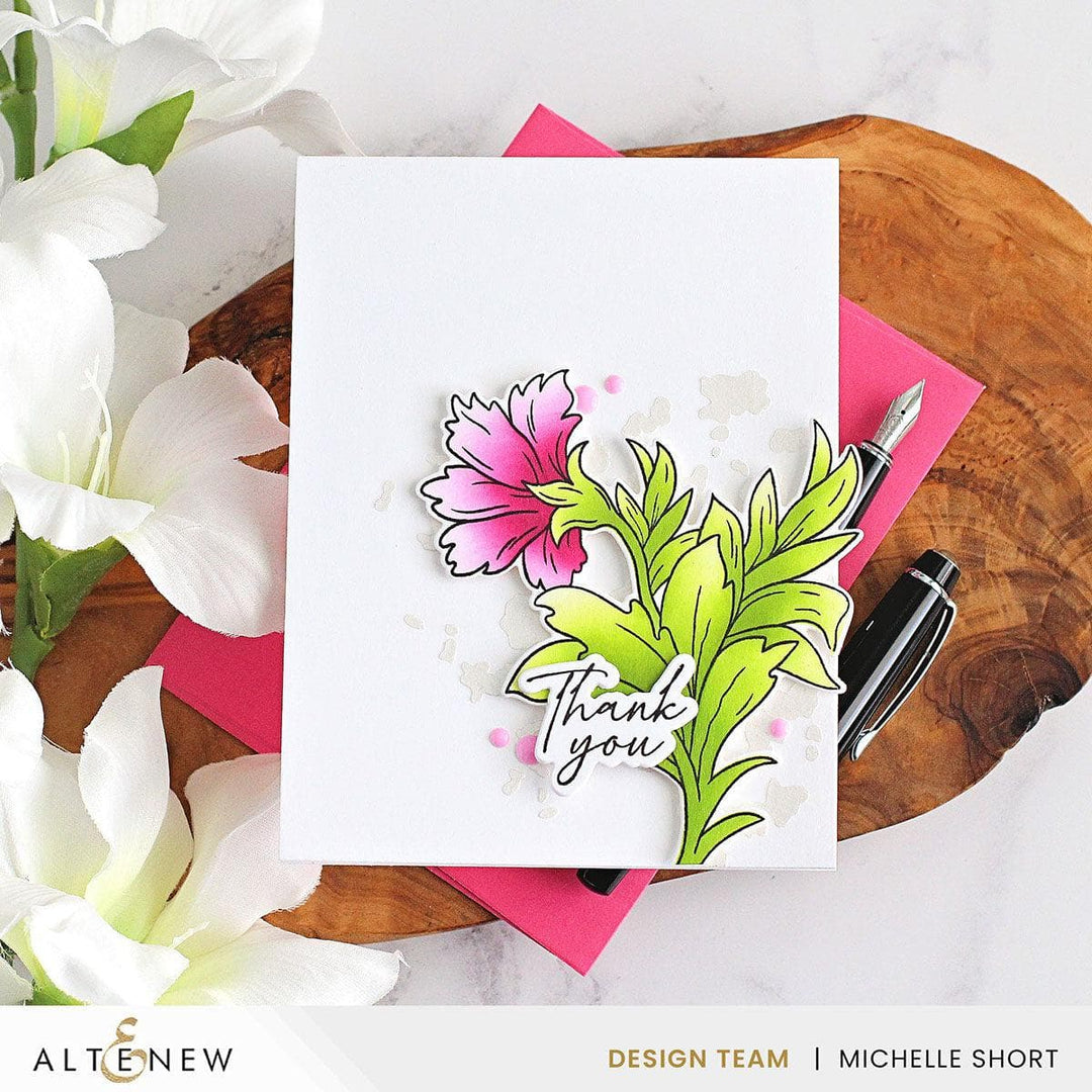 Foil Leaf Background Stencil