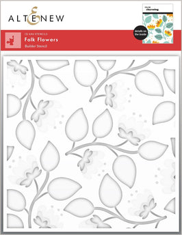 EXP Factors Stencil Folk Flowers Stencil Set (3 in 1)