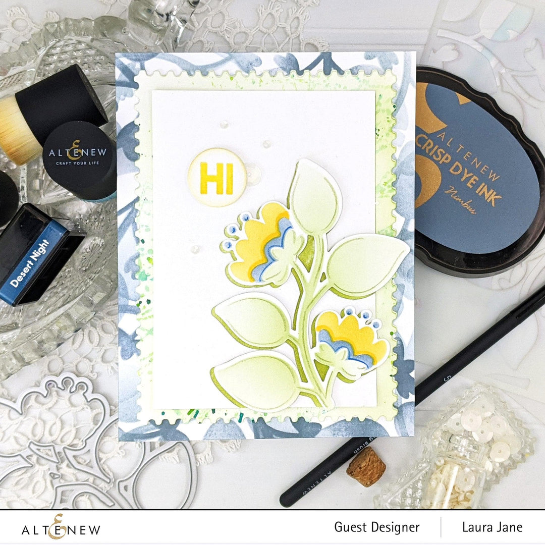 EXP Factors Stencil Folk Flowers Stencil Set (3 in 1)