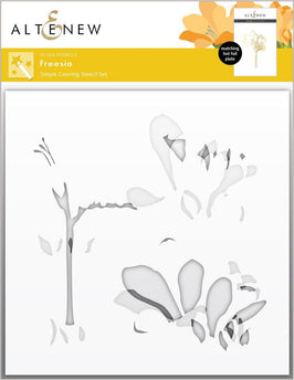 EXP Factors Stencil Freesia Simple Coloring Stencil Set (2 in 1)