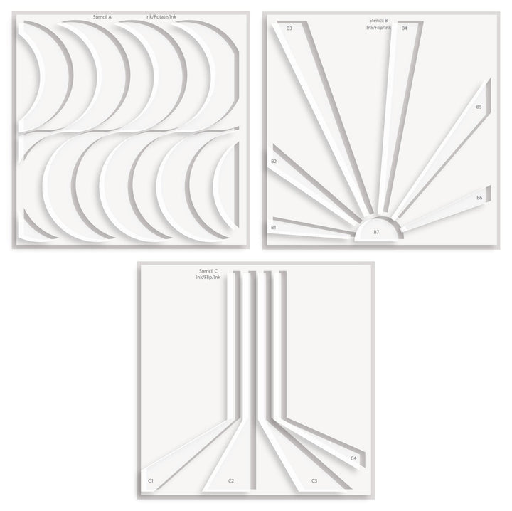 EXP Factors Stencil Good Vibes Stencil Set (3 in 1)
