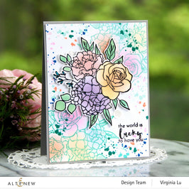 Photocentric Stencil Inky Bouquet Simple Coloring Stencil