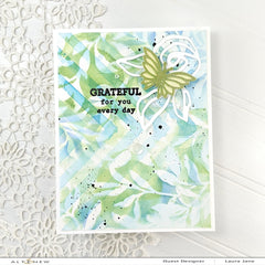Photocentric Stencil Leaf Bed Stencil