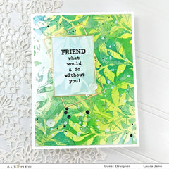 Photocentric Stencil Leaf Bed Stencil