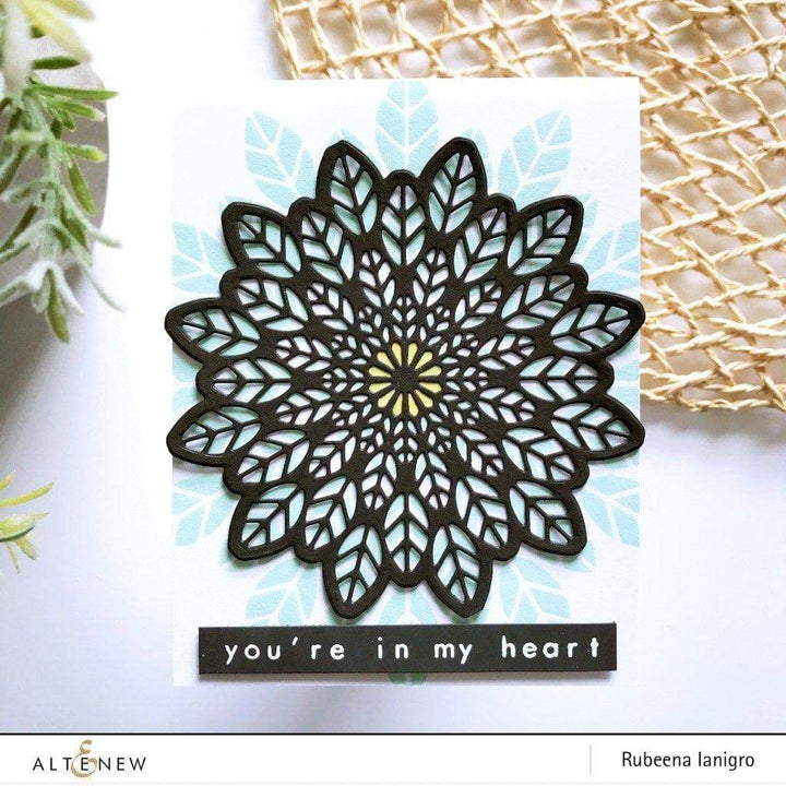 Photocentric Stencil Leaf Burst Stencil