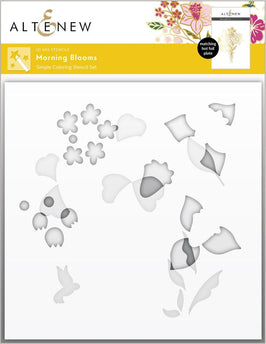 EXP Factors Stencil Morning Blooms Simple Coloring Stencil Set (2 in 1)