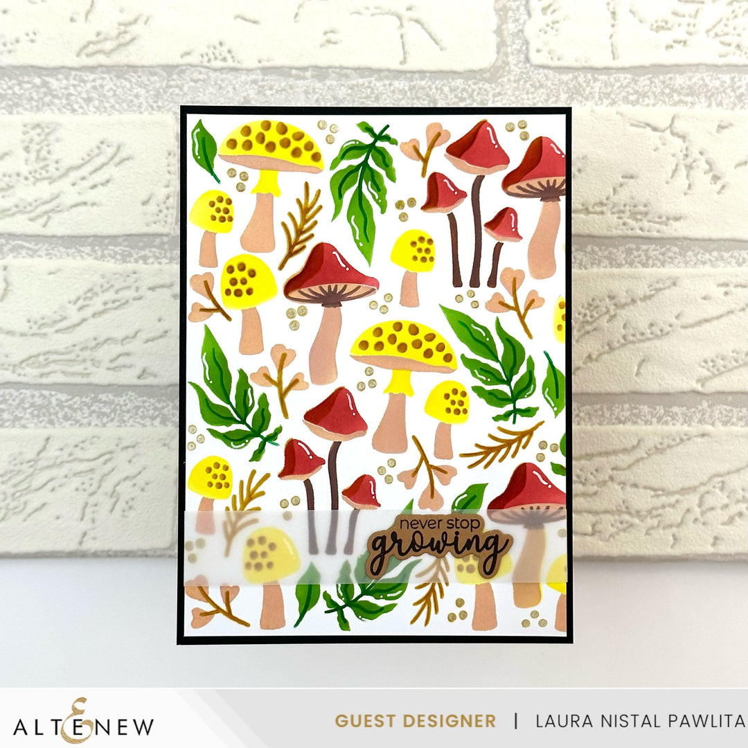 EXP Factors Stencil Mushroom Garden Layering Stencil Set (4 in 1)