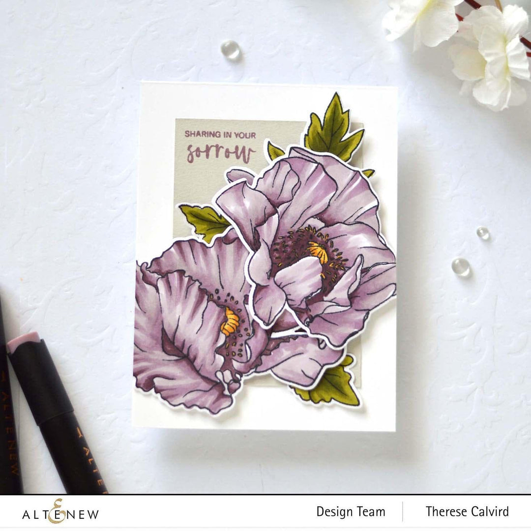 EXP Factors Stencil Oriental Poppy Simple Coloring Stencil Set (4 in 1)