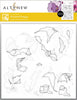 EXP Factors Stencil Oriental Poppy Simple Coloring Stencil Set (4 in 1)
