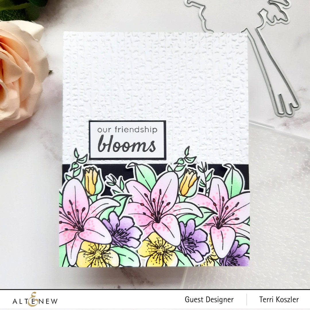Photocentric Stencil Our Friendship Blooms Simple Coloring Stencil