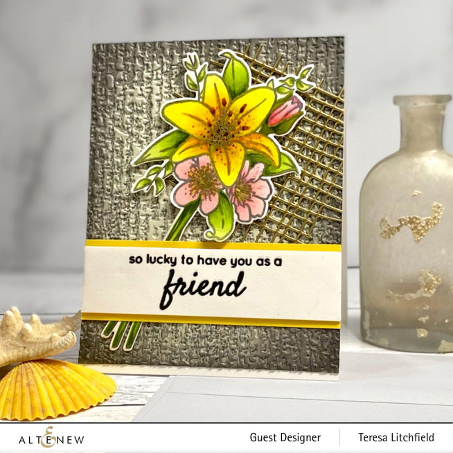 Photocentric Stencil Our Friendship Blooms Simple Coloring Stencil