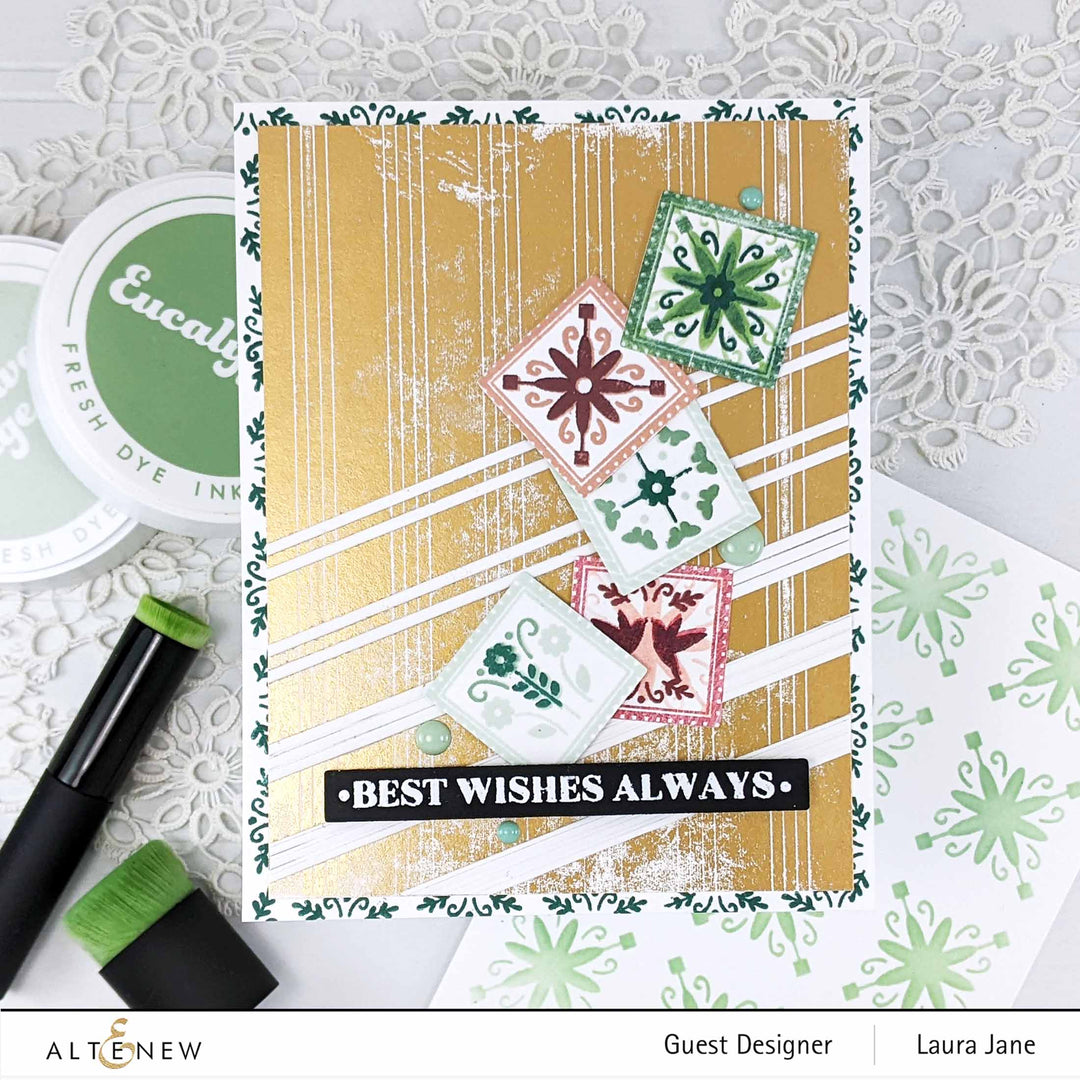 Patchwork Tiles Builder Stencil Set (2 in 1)
