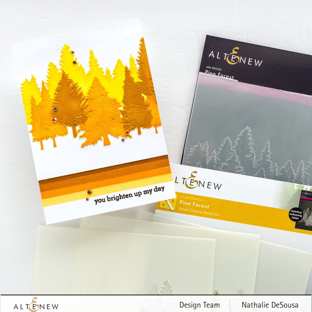 EXP Factors Stencil Pine Forest Simple Coloring Stencil Set (3 in 1)