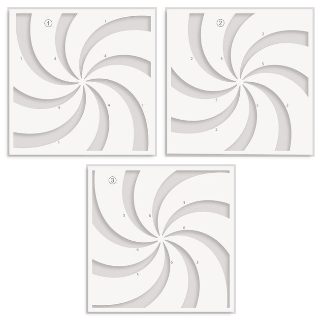 EXP Factors Stencil Rainbow Burst Stencil Set (3 in 1)