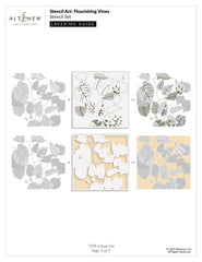 Stencil Art: Flourishing Vines Layering Stencil Set (6 in 1)