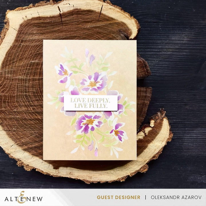 Stencil Art: Playful Watercolor Flowers Layering Stencil Set (6 in 1)