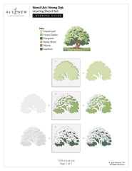 Stencil Art: Strong Oak Layering Stencil Set (6 in 1)