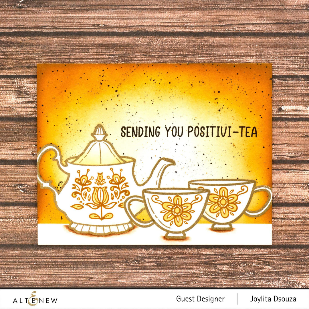 Photocentric Stencil Tea for Two Simple Coloring Stencil