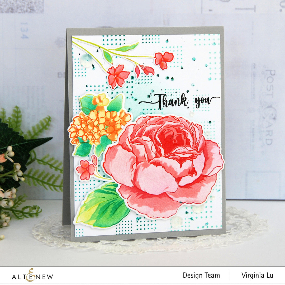 Photocentric Stencil Tranquility Rose Simple Coloring Stencil Set (4 in 1)