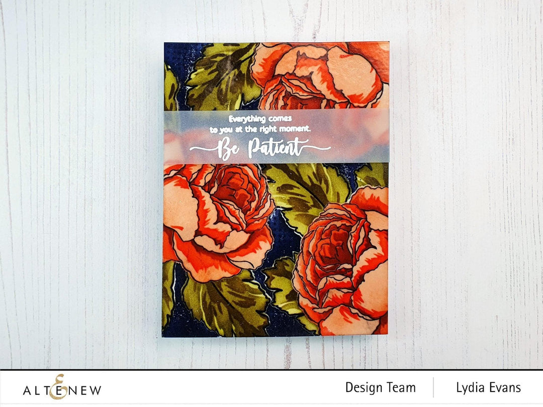 Photocentric Stencil Tranquility Rose Simple Coloring Stencil Set (4 in 1)