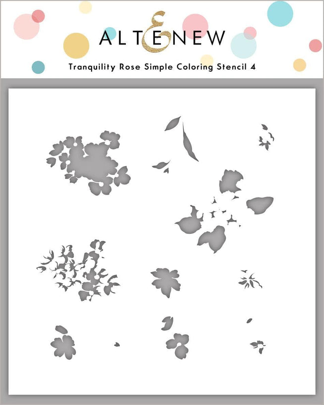 Photocentric Stencil Tranquility Rose Simple Coloring Stencil Set (4 in 1)