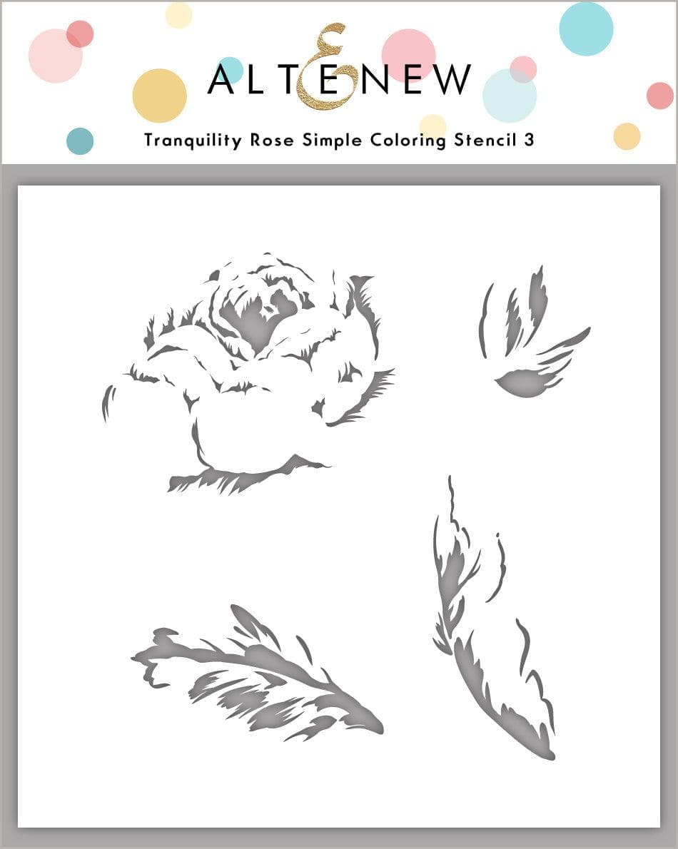 Photocentric Stencil Tranquility Rose Simple Coloring Stencil Set (4 in 1)