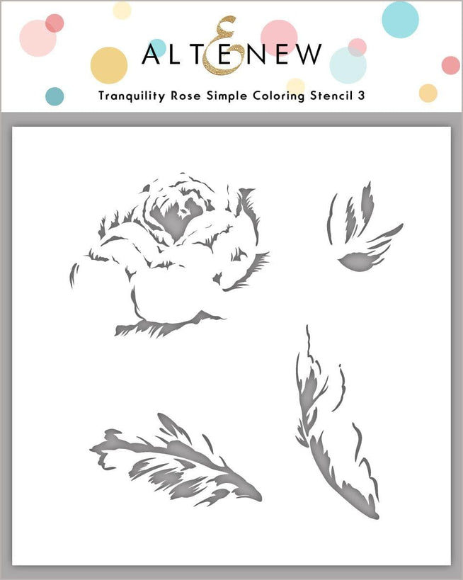 Photocentric Stencil Tranquility Rose Simple Coloring Stencil Set (4 in 1)
