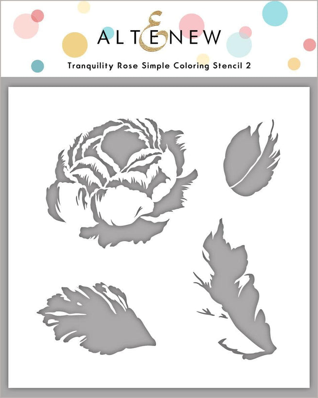 Photocentric Stencil Tranquility Rose Simple Coloring Stencil Set (4 in 1)