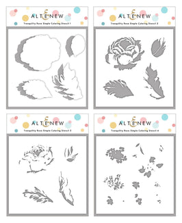 Photocentric Stencil Tranquility Rose Simple Coloring Stencil Set (4 in 1)