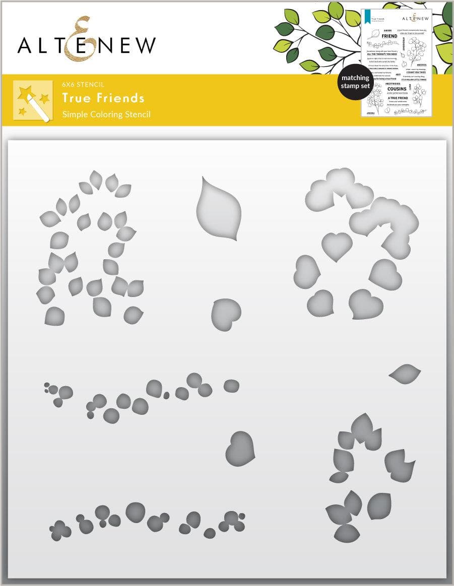 Photocentric Stencil True Friends Simple Coloring Stencil