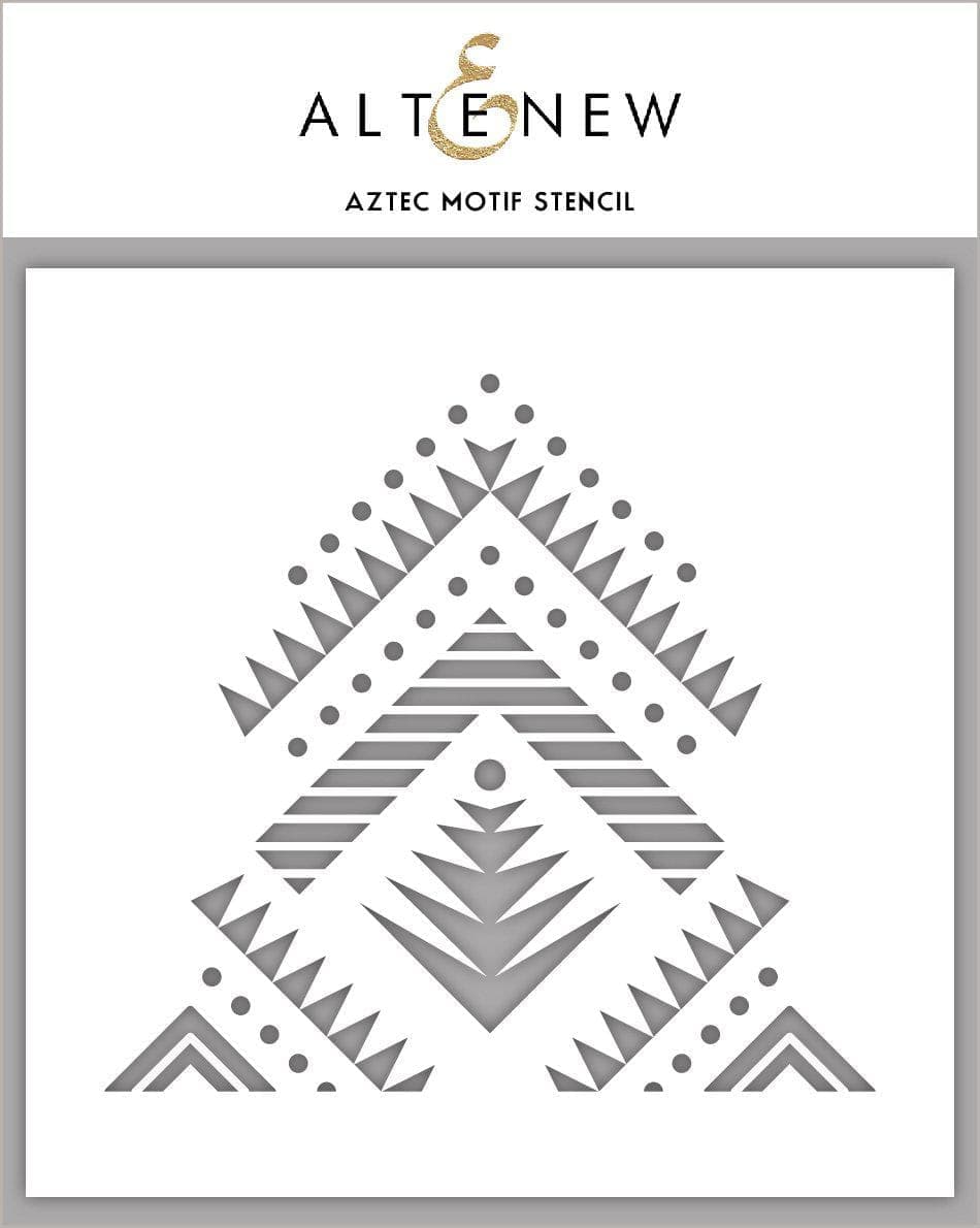 Photocentric Stencil Aztec Motif Stencil