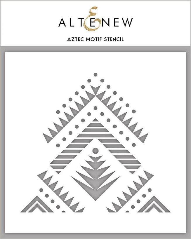 Photocentric Stencil Aztec Motif Stencil
