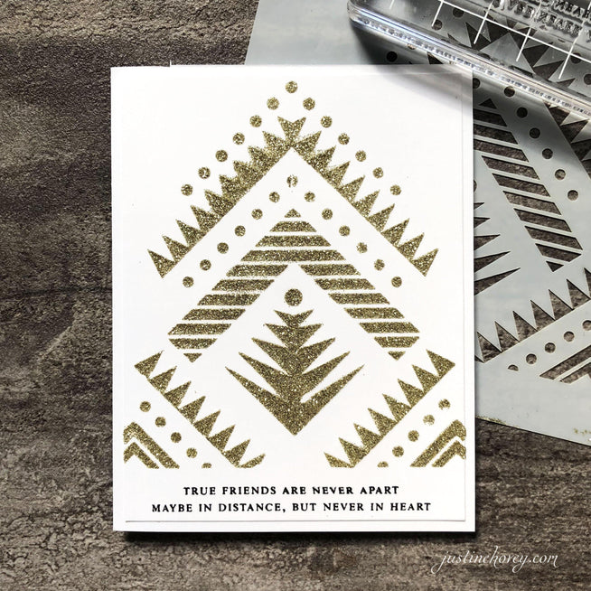 Photocentric Stencil Aztec Motif Stencil