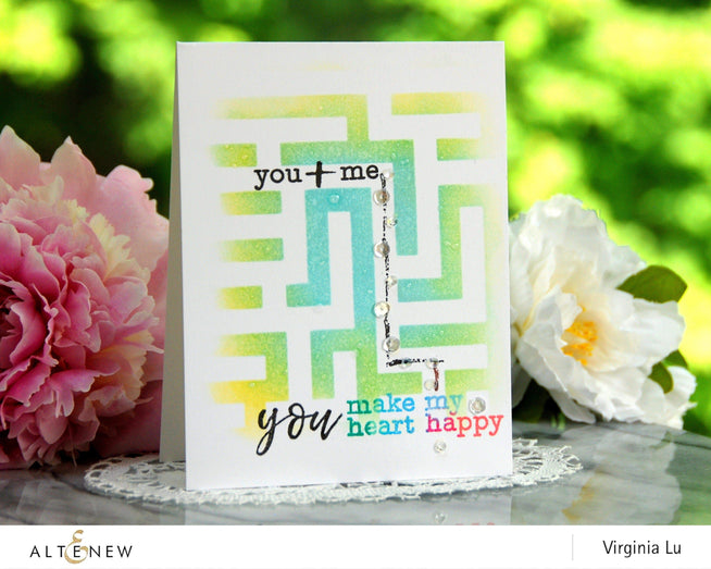 Photocentric Stencil Calligraphy Maze Stencil