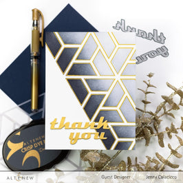 Photocentric Stencil Color Block Triangle Stencil