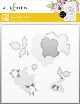 EXP Factors Stencil Fairy Tale Florals Simple Coloring Stencil Set (2 in 1)