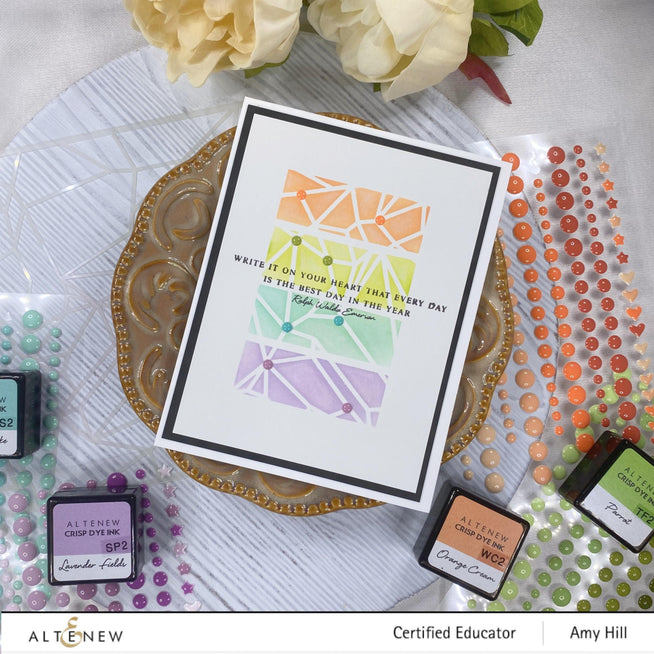 Photocentric Stencil Z - Geometric Landscape Stencil