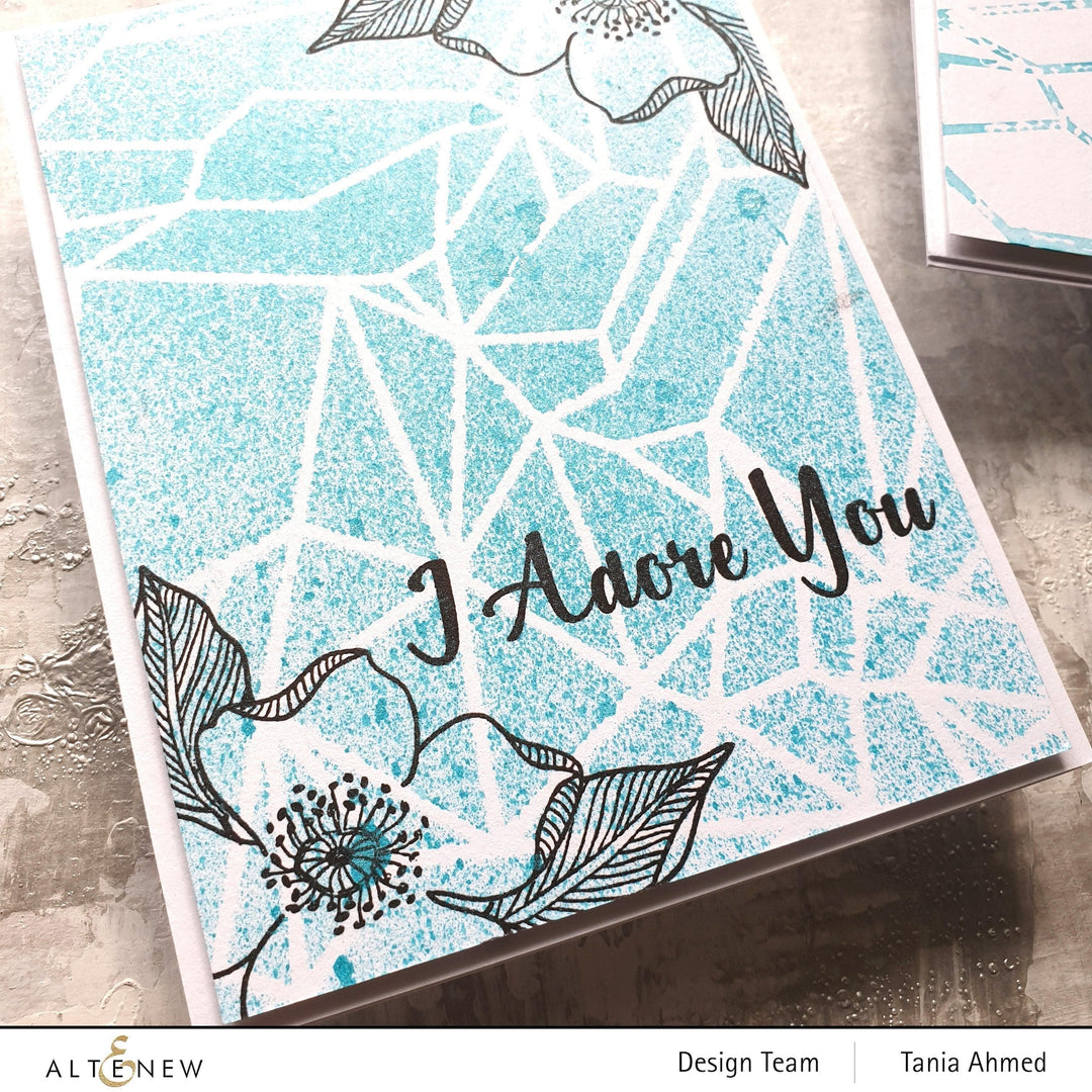 Photocentric Stencil Z - Geometric Landscape Stencil