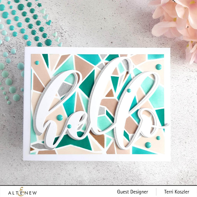 Photocentric Stencil Z - Geometric Landscape Stencil