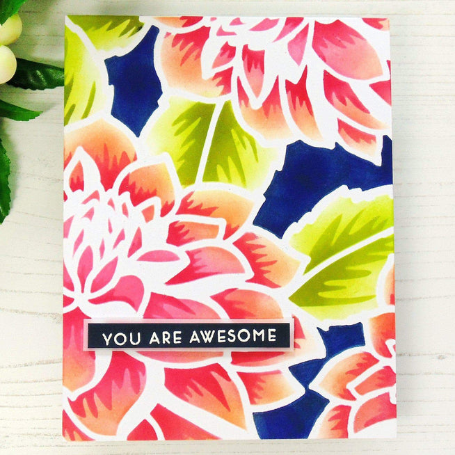 Photocentric Stencil Z - Layered Dahlia Stencil A